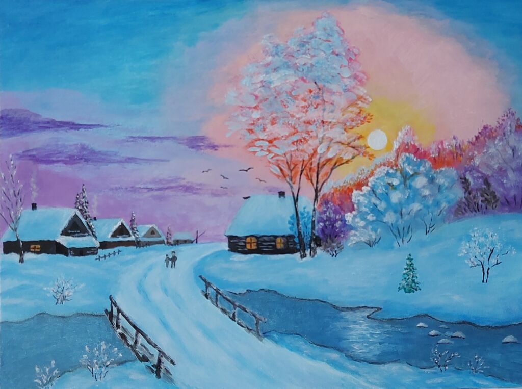 Рассвет в деревне