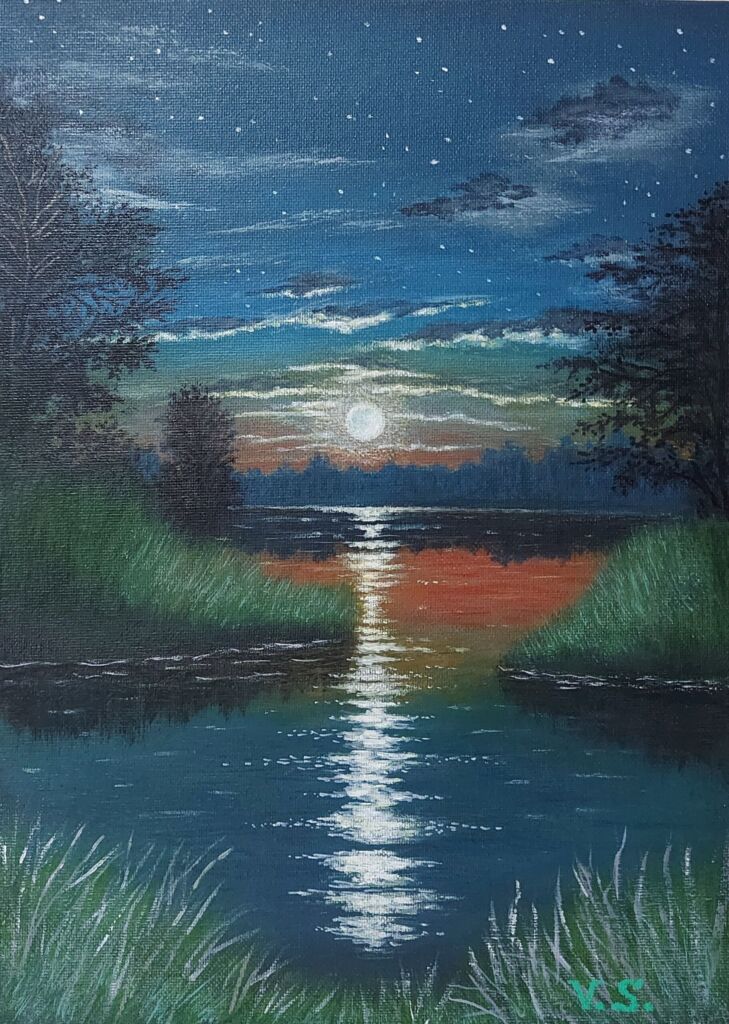 Луна над озером