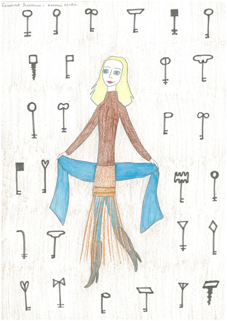 Белокурая Эсмеральда с ключами