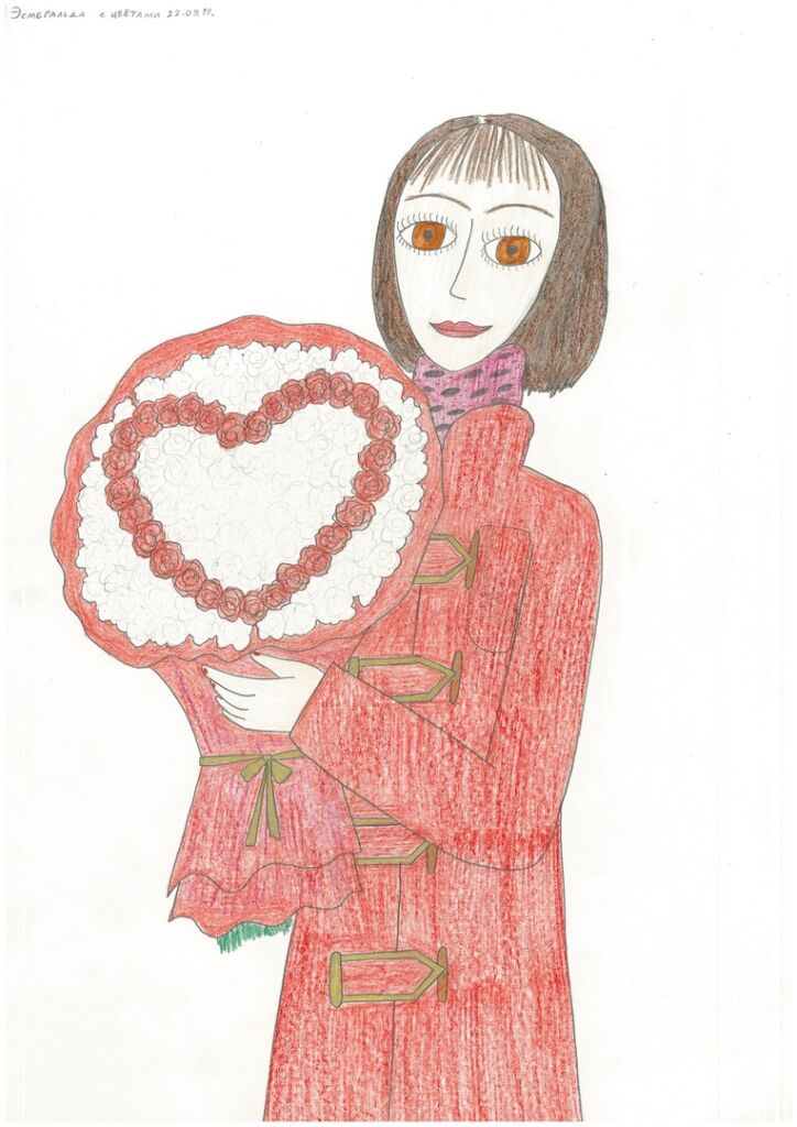 Эсмеральда с цветами 1