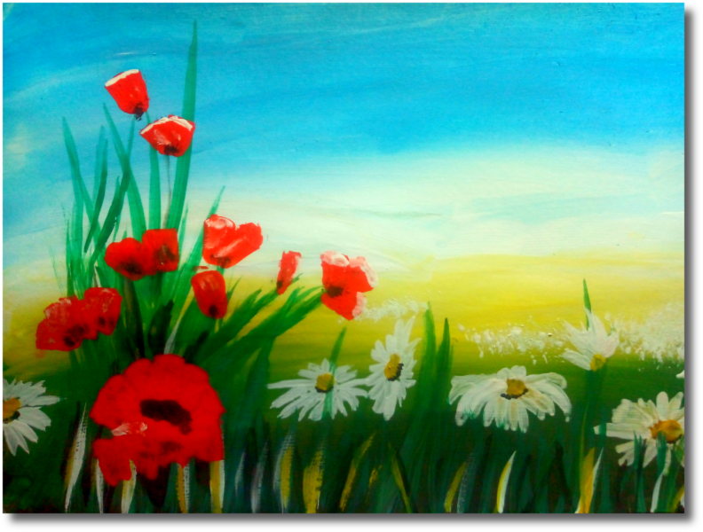 маки и ромашки