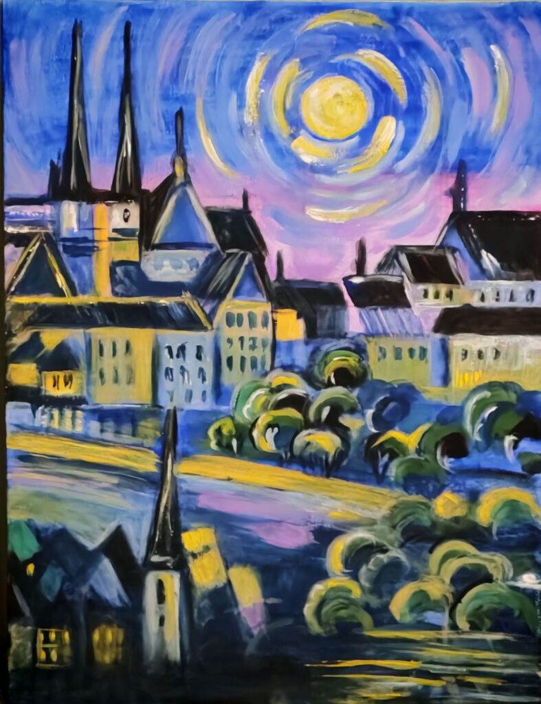 Ночной город. Абстракция