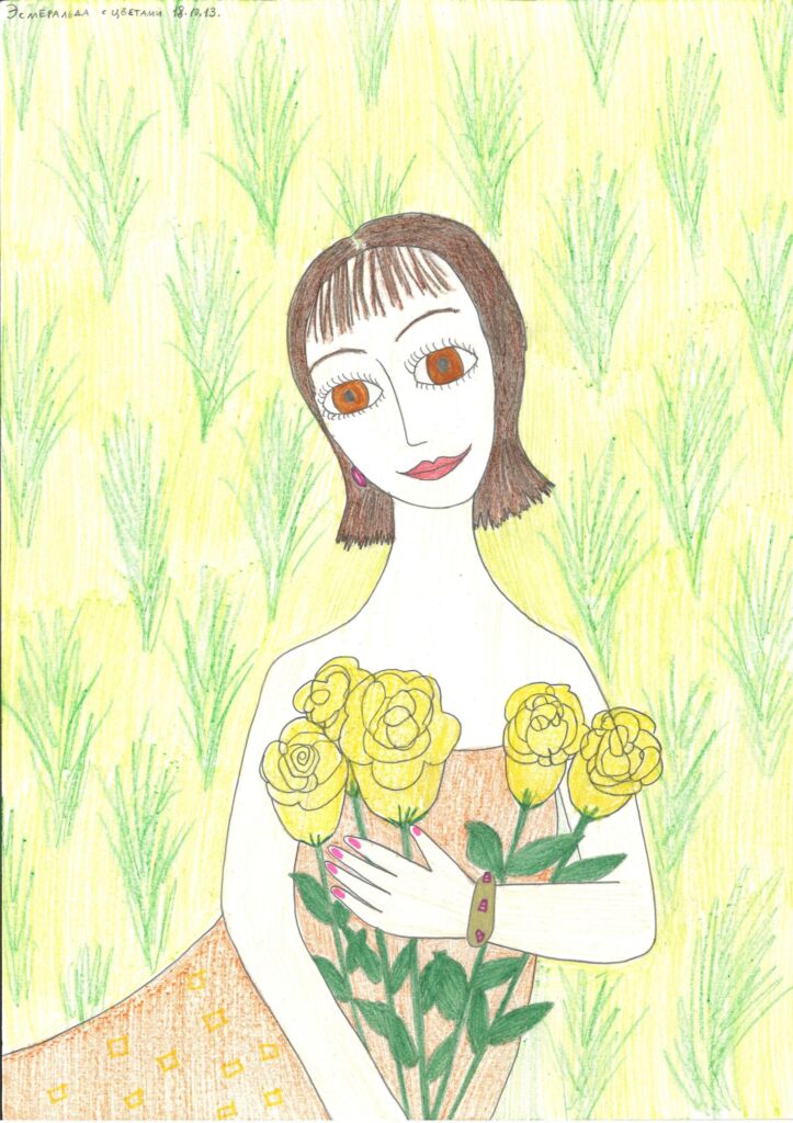 Эсмеральда с цветами 2