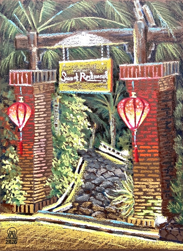 Фукуок. Вход в ресторан.